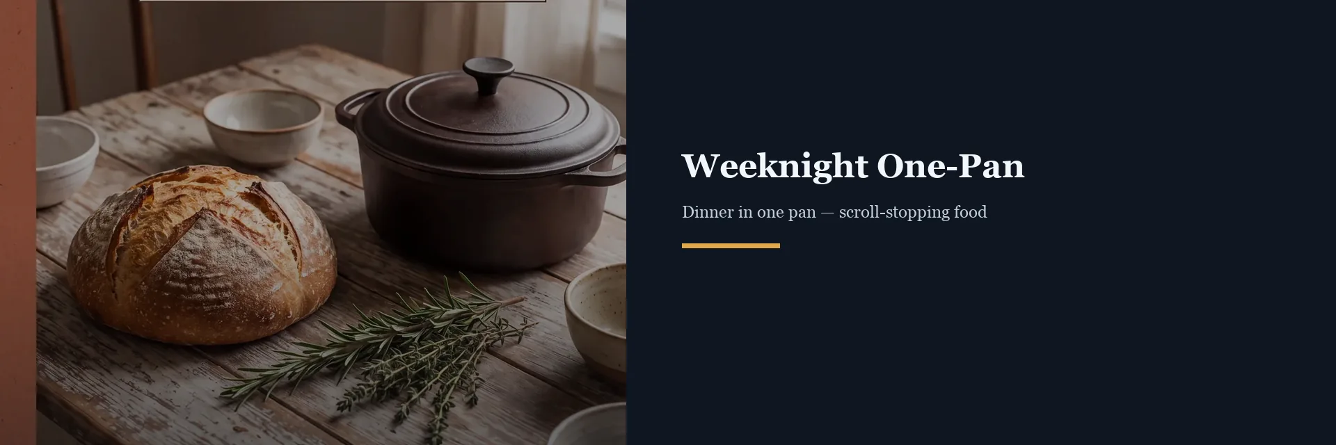 Weeknight One-Pan A+ module 1